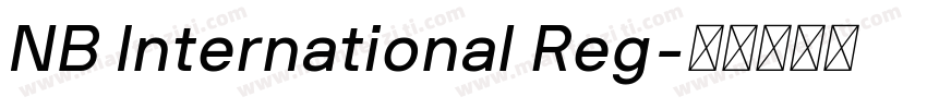 NB International Reg字体转换